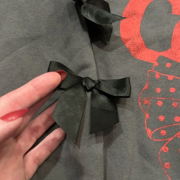 Diet Coke Grey Bow Crewneck Sweatshirt • Size XS - Picture 5 of 6